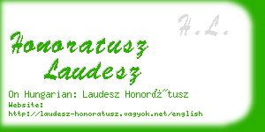 honoratusz laudesz business card
